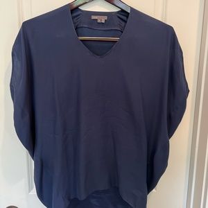 Vince Blue Side Drape Blouse
